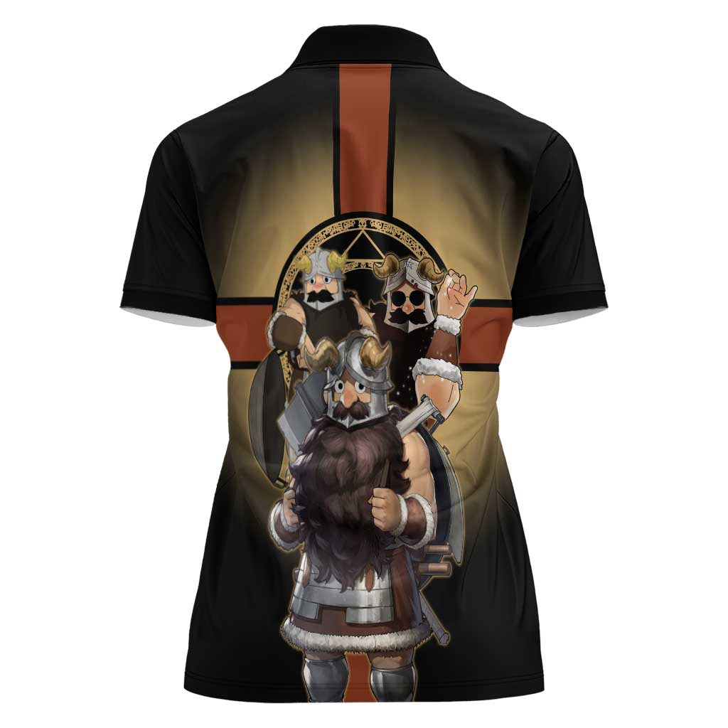 Senshi Viking Warrior Women Polo Shirt Fantasy Game Art Style