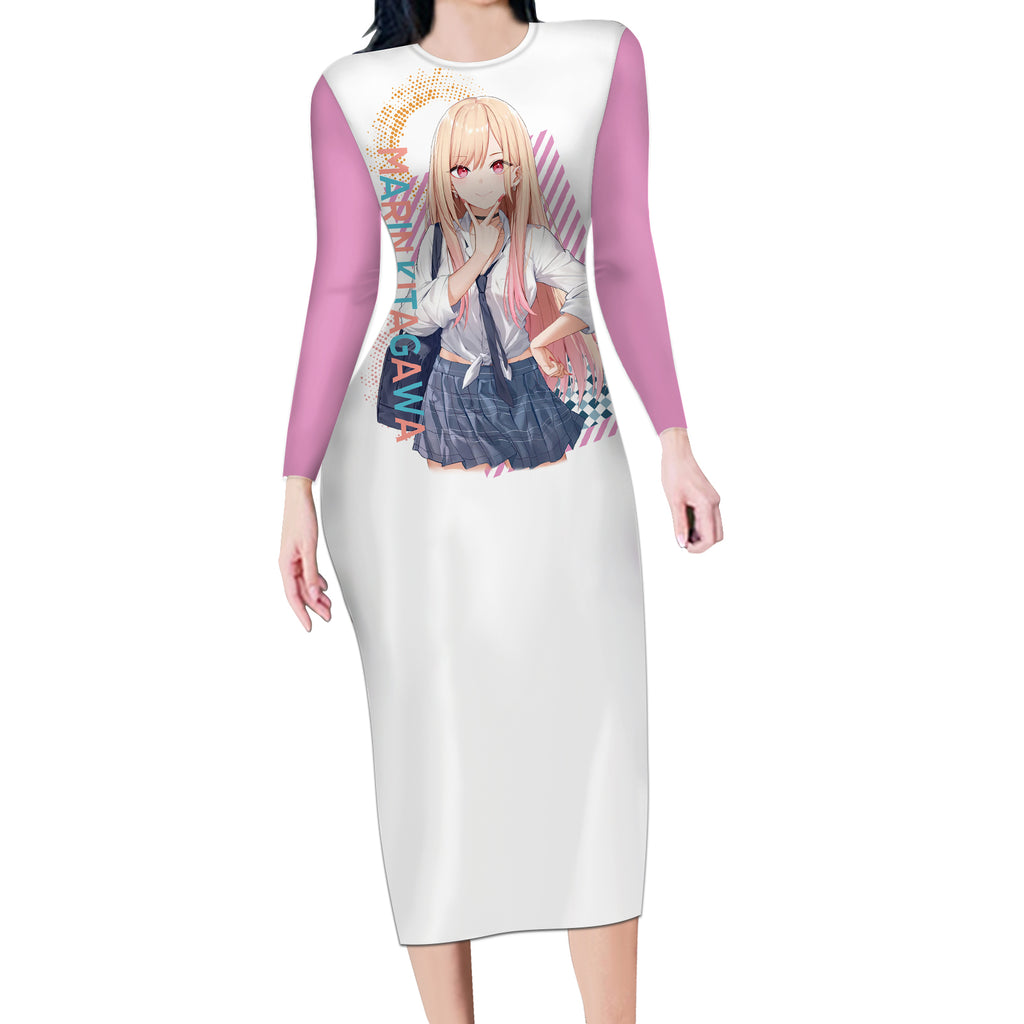 Marin Kitagawa Long Sleeve Bodycon Dress