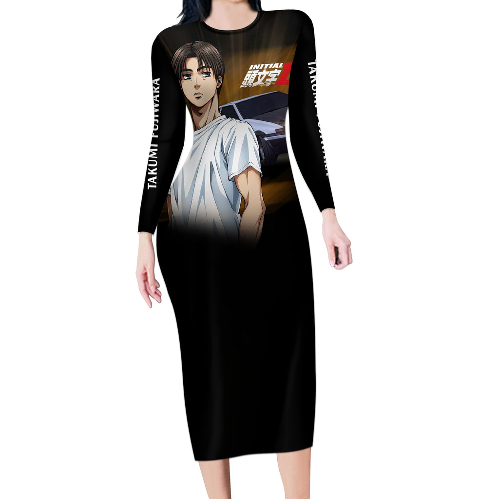 Takumi Fujiwara Long Sleeve Bodycon Dress