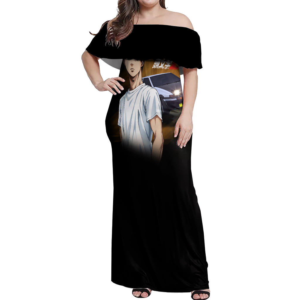 Takumi Fujiwara Off Shoulder Maxi Dress