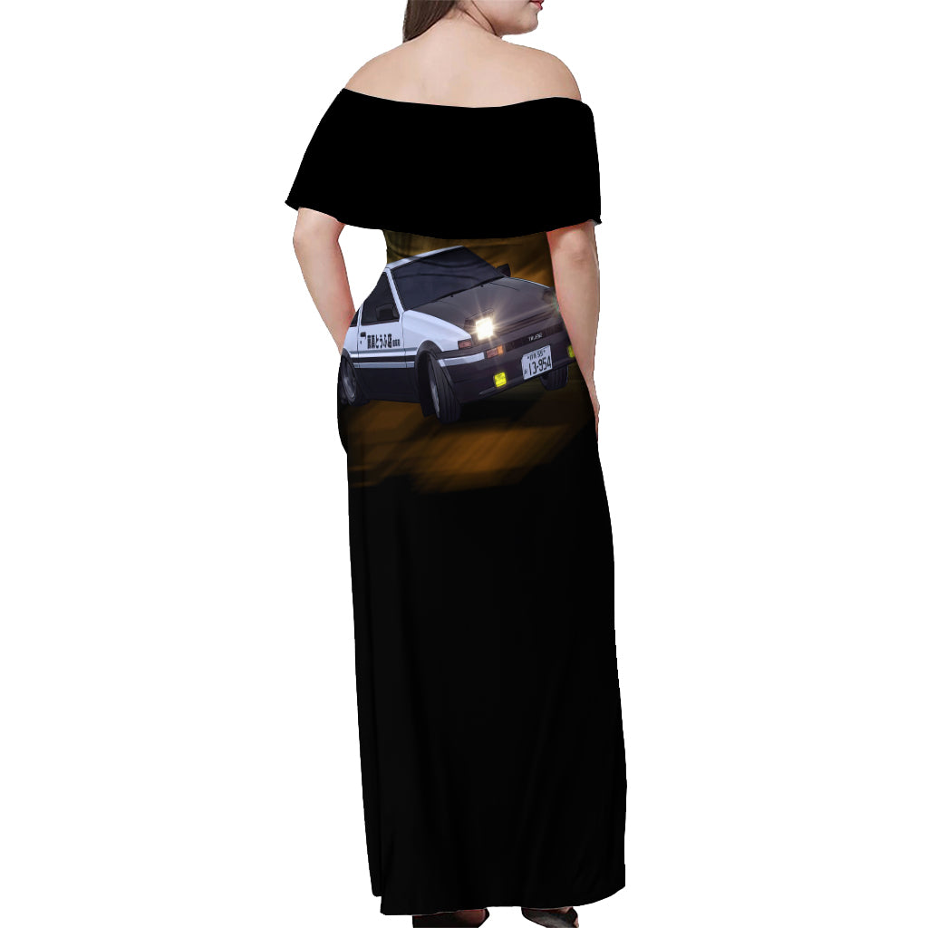 Takumi Fujiwara Off Shoulder Maxi Dress