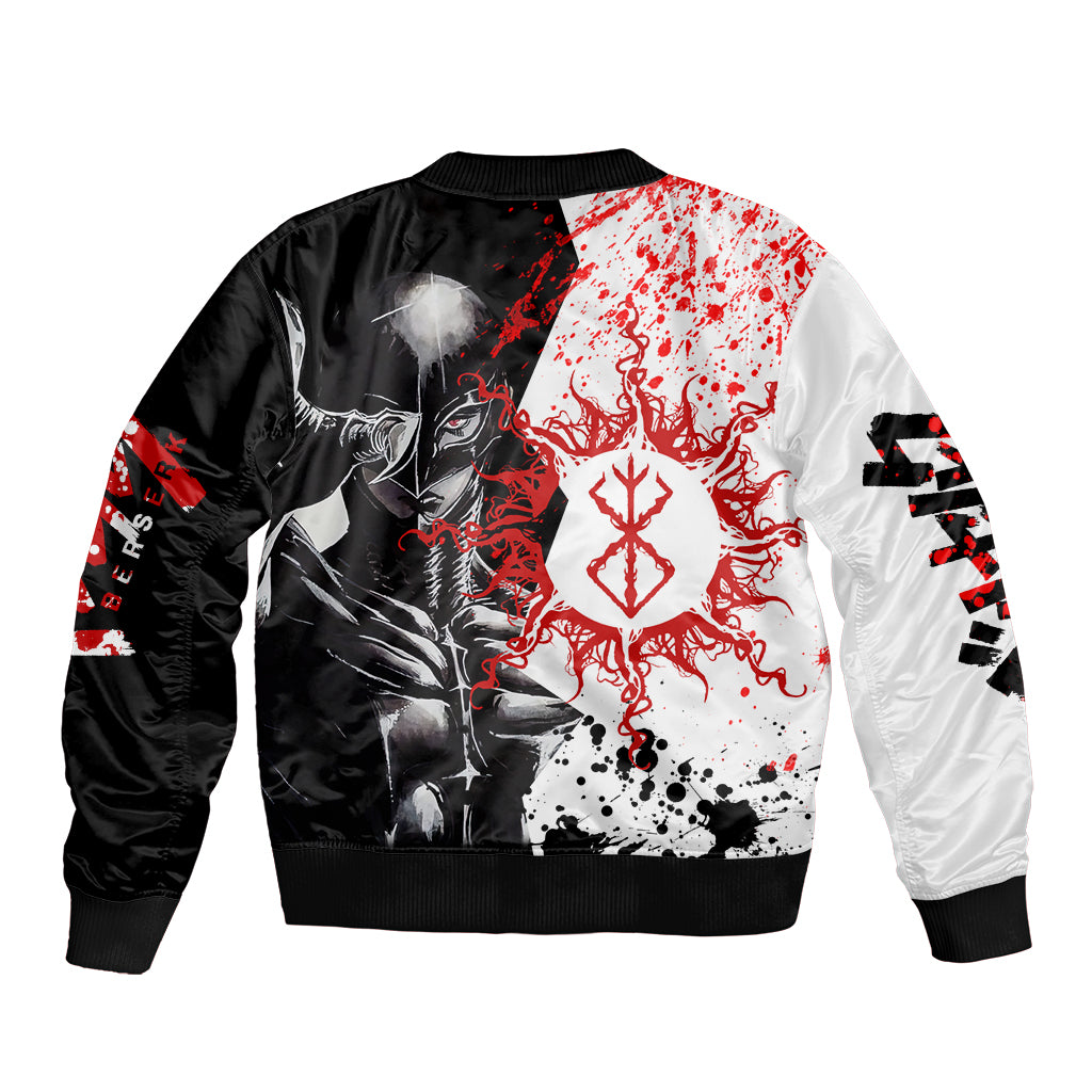 Griffith - Grunge Black And White Bomber Jacket