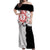 Griffith - Grunge Black And White Off Shoulder Maxi Dress