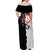 Griffith - Grunge Black And White Off Shoulder Maxi Dress