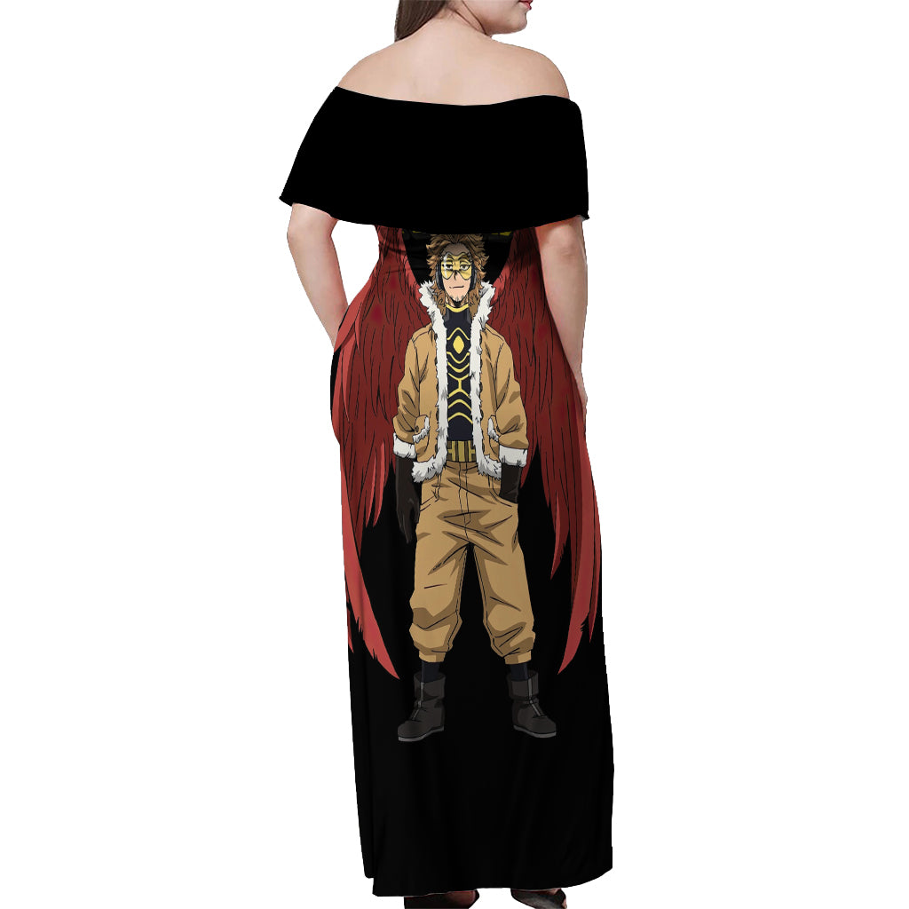 Hawks - Keigo Takami Off Shoulder Maxi Dress