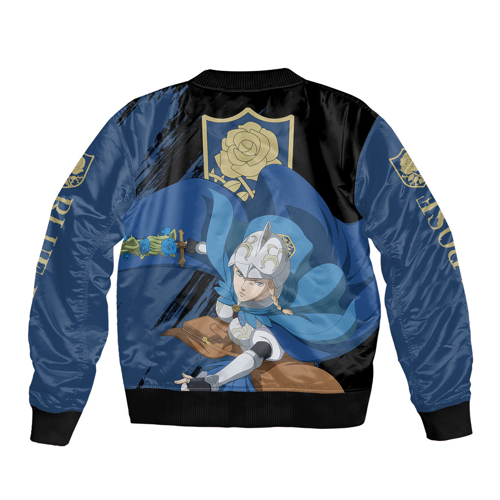Blue Rose Charlotte Roselei Bomber Jacket Black Clover