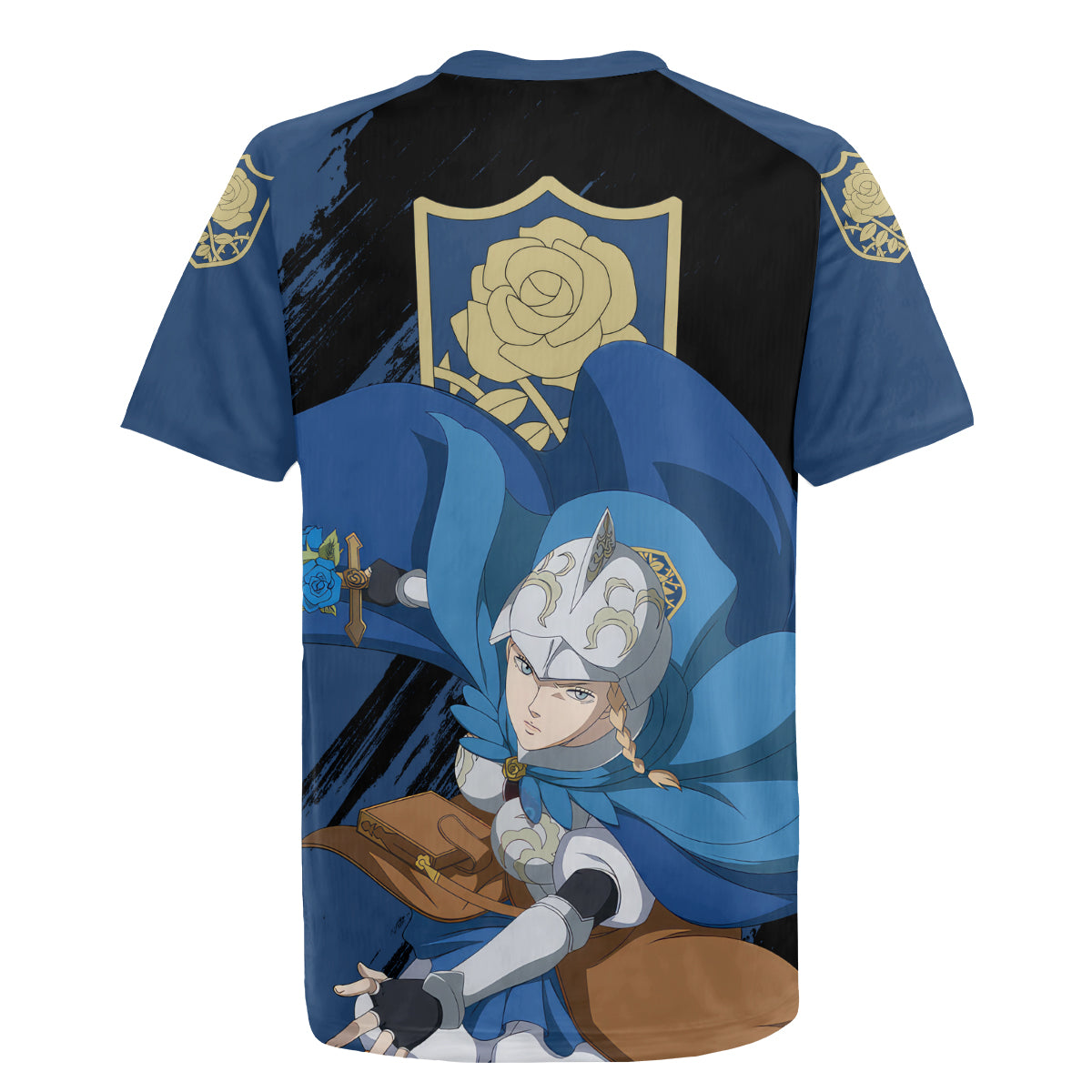 Blue Rose Charlotte Roselei Rugby Jersey Black Clover