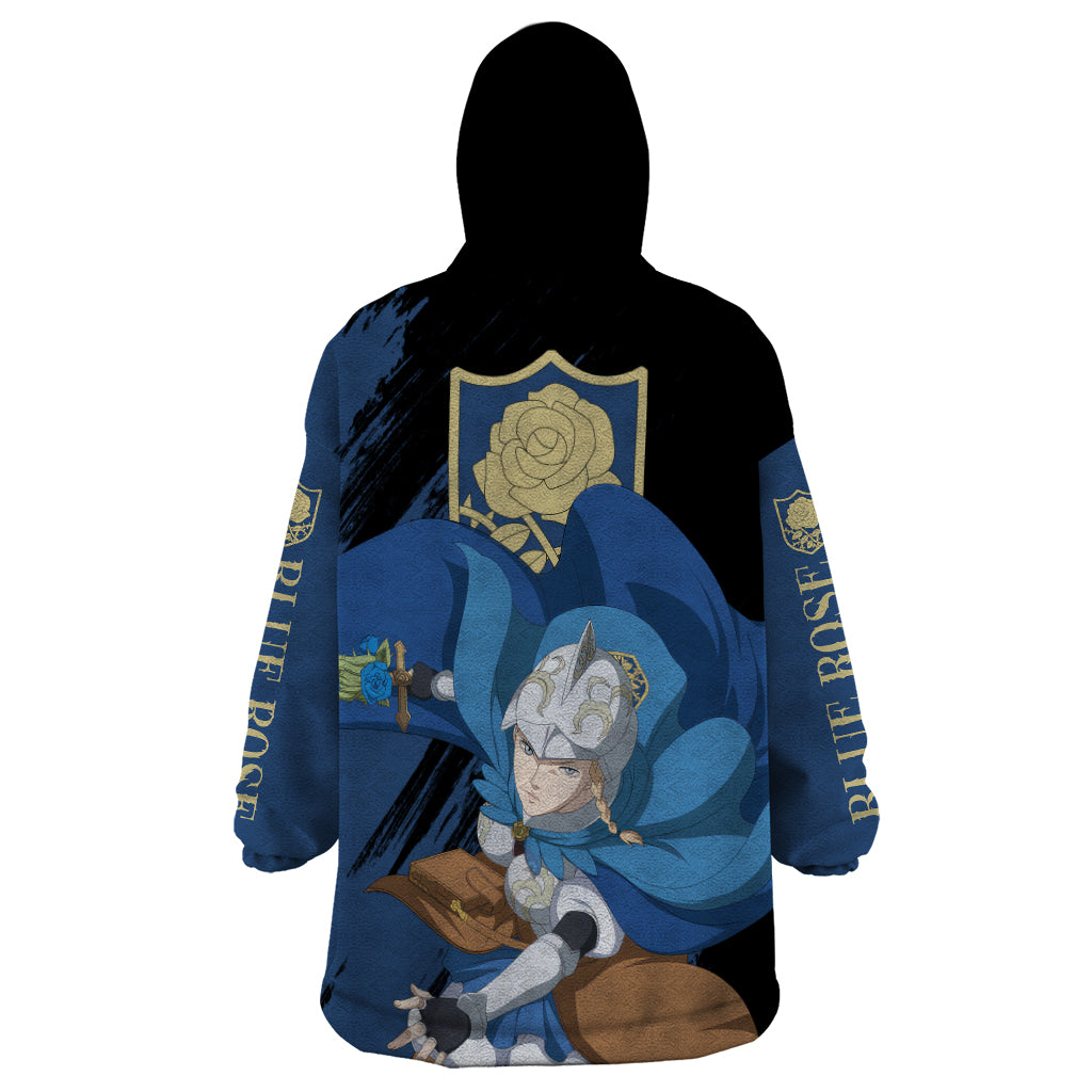 Blue Rose Charlotte Roselei Wearable Blanket Hoodie Black Clover