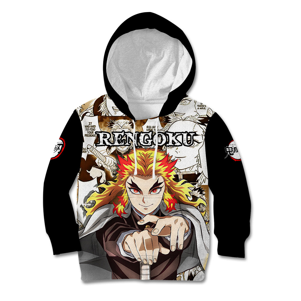 Kyojuro Rengoku Demon Slayer Kid Hoodie Anime Mix Manga Style