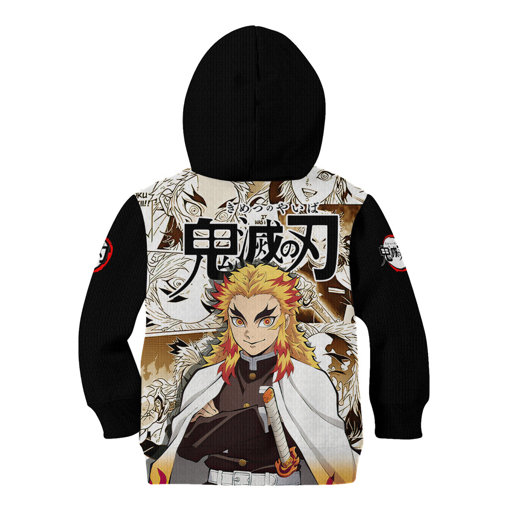Kyojuro Rengoku Demon Slayer Kid Hoodie Anime Mix Manga Style