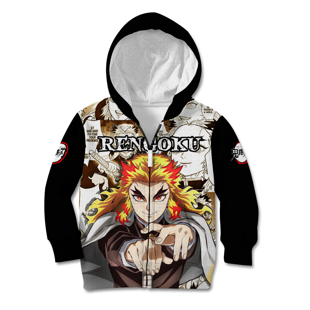 Kyojuro Rengoku Demon Slayer Kid Hoodie Anime Mix Manga Style