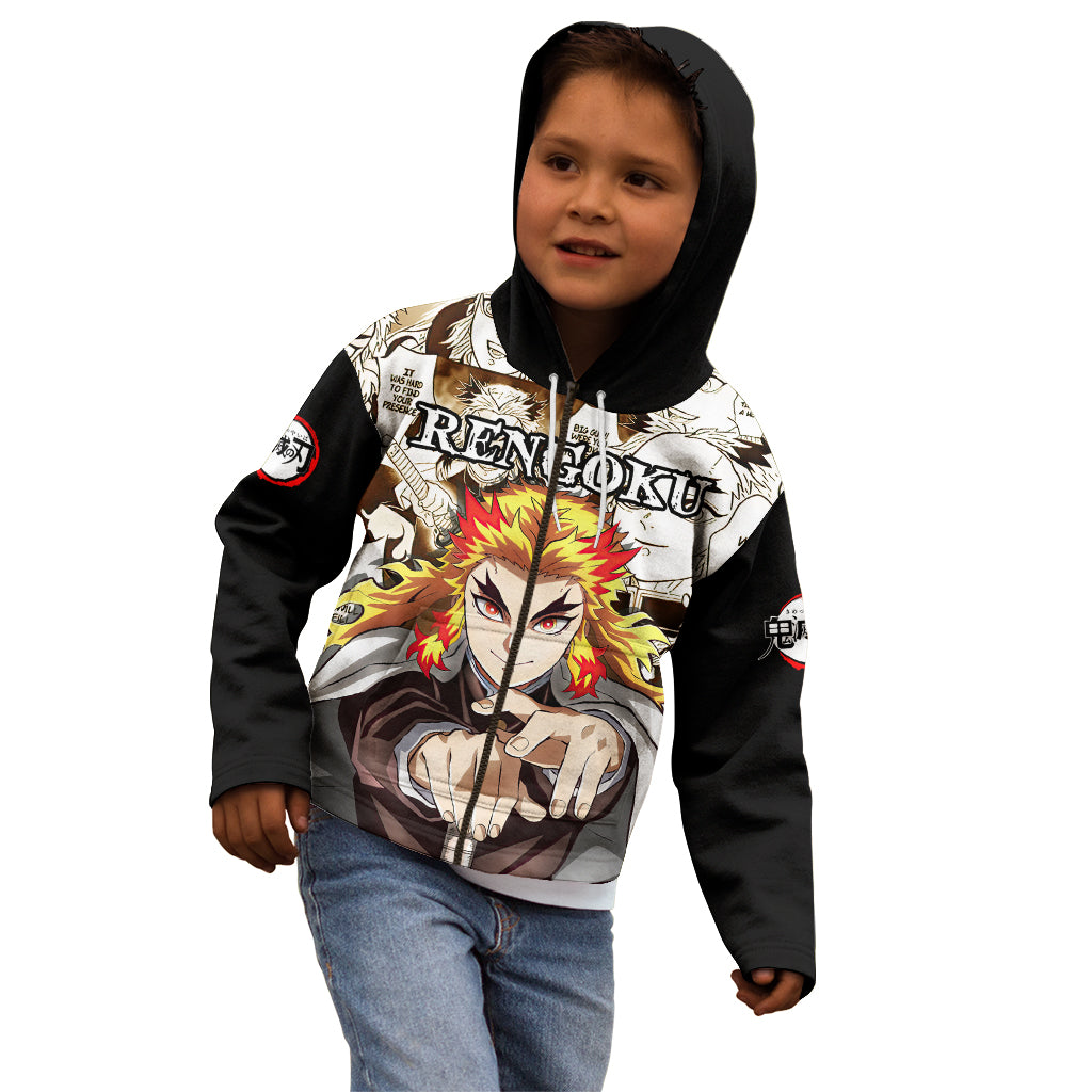 Kyojuro Rengoku Demon Slayer Kid Hoodie Anime Mix Manga Style