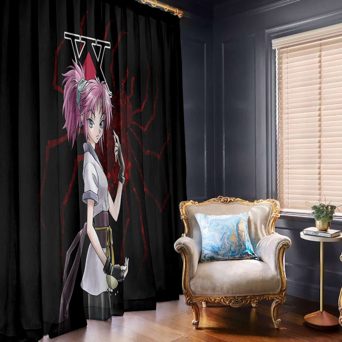Machi Komacine Phantom Troupe Hunter X Hunter Window Curtain Anime Style