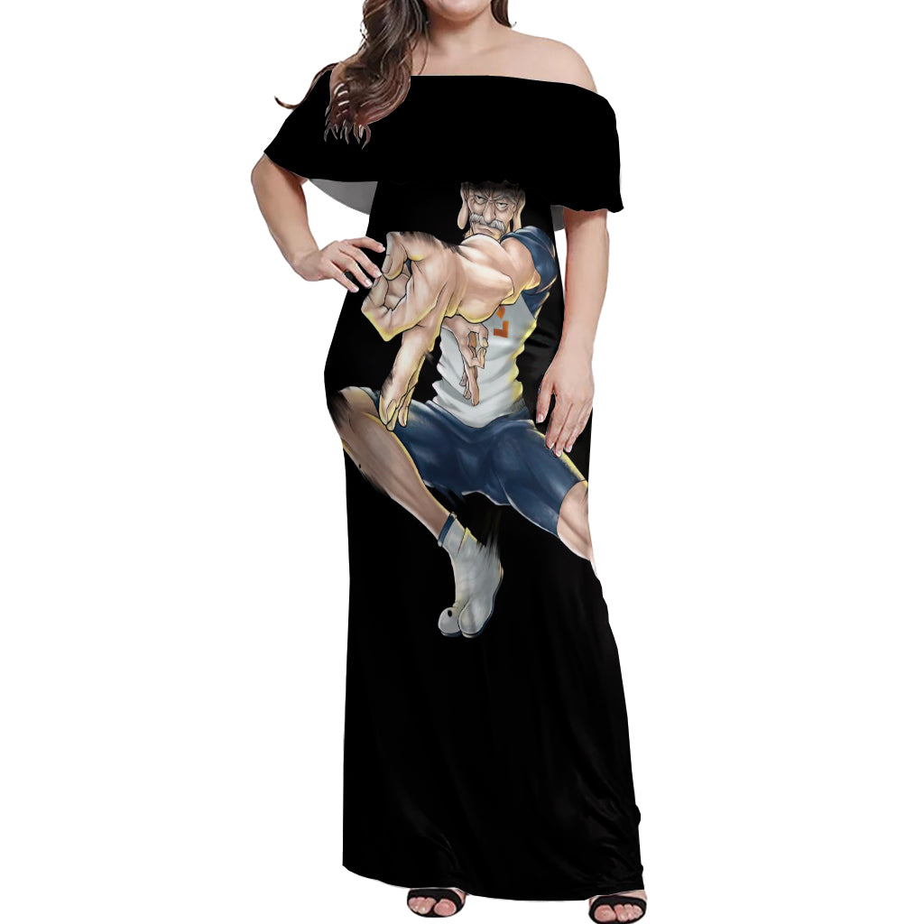 Netero Isaac - Hunter X Hunter Off Shoulder Maxi Dress Anime Style