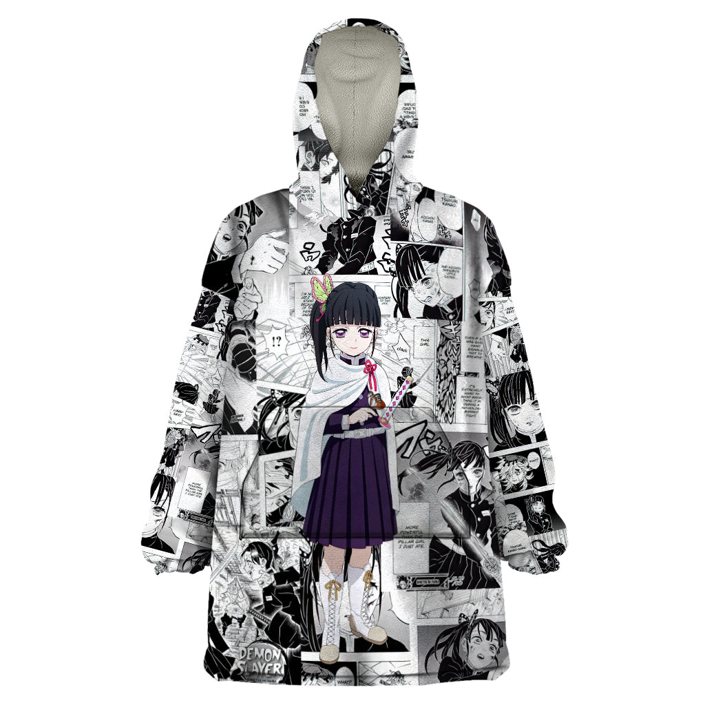 Kanao Tsuyuri Demon Slayer Wearable Blanket Hoodie Anime Mix Manga Style