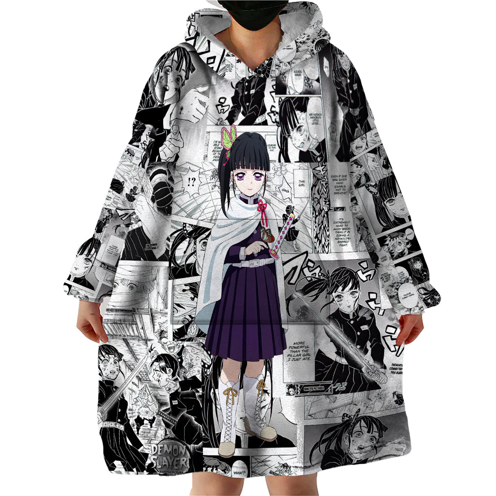 Kanao Tsuyuri Demon Slayer Wearable Blanket Hoodie Anime Mix Manga Style