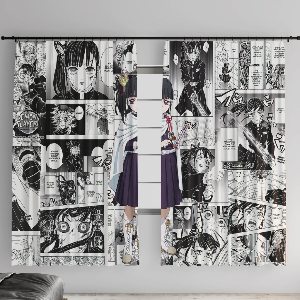 Kanao Tsuyuri Demon Slayer Window Curtain Anime Mix Manga Style