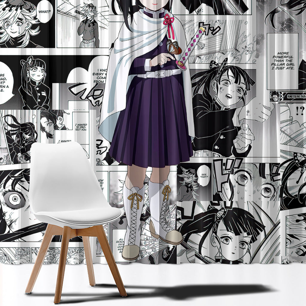 Kanao Tsuyuri Demon Slayer Window Curtain Anime Mix Manga Style
