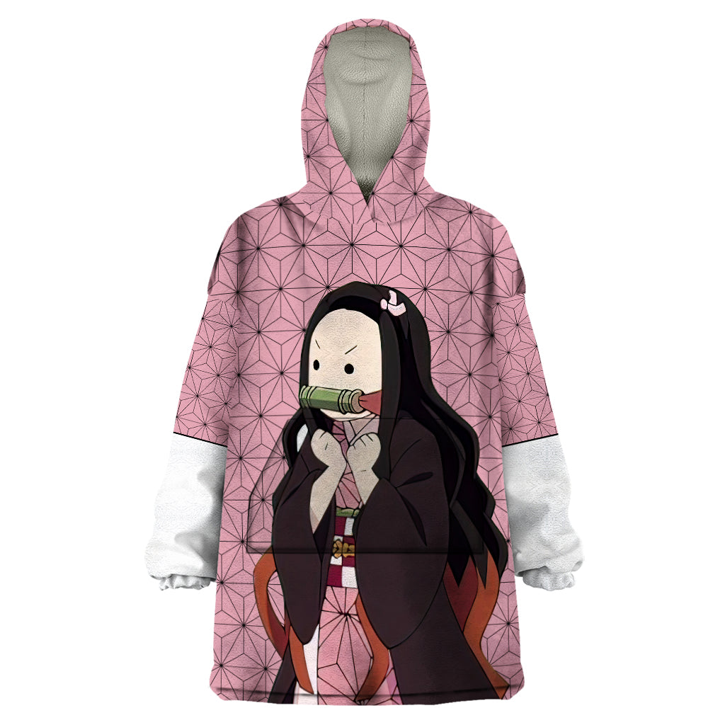 Kimetsu Nezuko Demon Slayer Wearable Blanket Hoodie Anime Funny Style