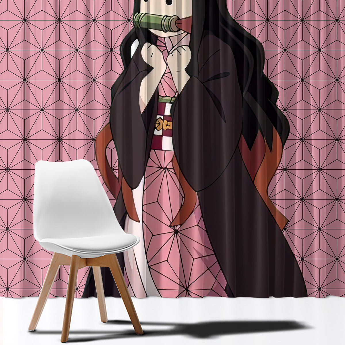 Kimetsu Nezuko Demon Slayer Window Curtain Anime Funny Style