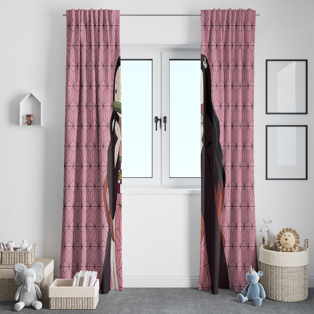 Kimetsu Nezuko Demon Slayer Window Curtain Anime Funny Style