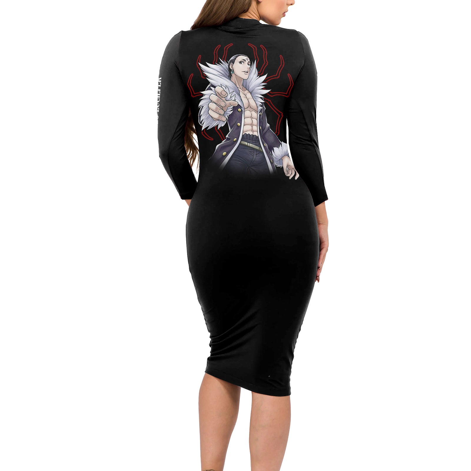 Chrollo Lucilfer Phantom Troupe Long Sleeve Bodycon Dress Hunter X Hunter - Anime Style