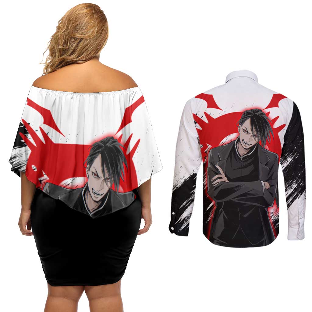 Yao Ling - Fullmetal Alchemist Couples Matching Off Shoulder Short Dress and Long Sleeve Button Shirt Anime Style