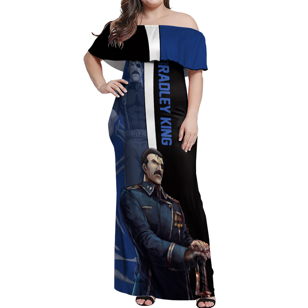 Bradley King - Fullmetal Alchemist Off Shoulder Maxi Dress Anime Style