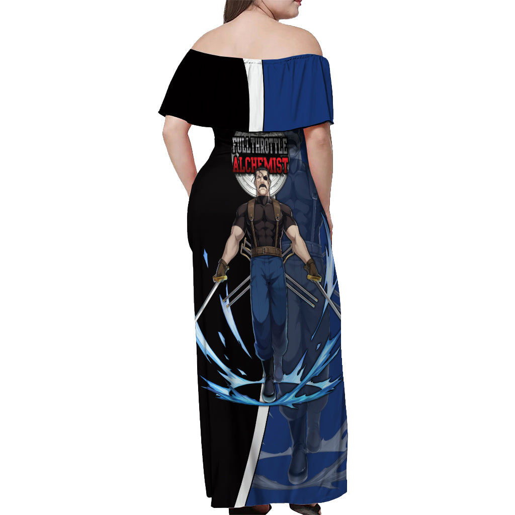 Bradley King - Fullmetal Alchemist Off Shoulder Maxi Dress Anime Style