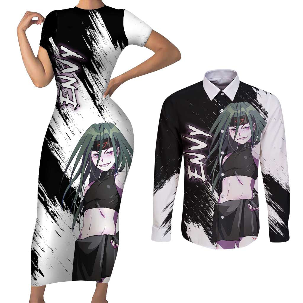 Envy - Fullmetal Alchemist Couples Matching Short Sleeve Bodycon Dress and Long Sleeve Button Shirt Anime Style
