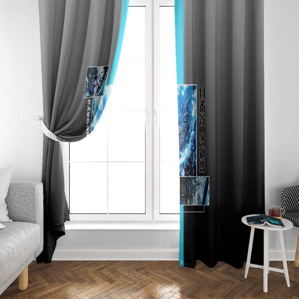 Toshiro Hitsugaya Bleach Window Curtain with Ice Dragon and Cool Battle Pose Design - The Mazicc