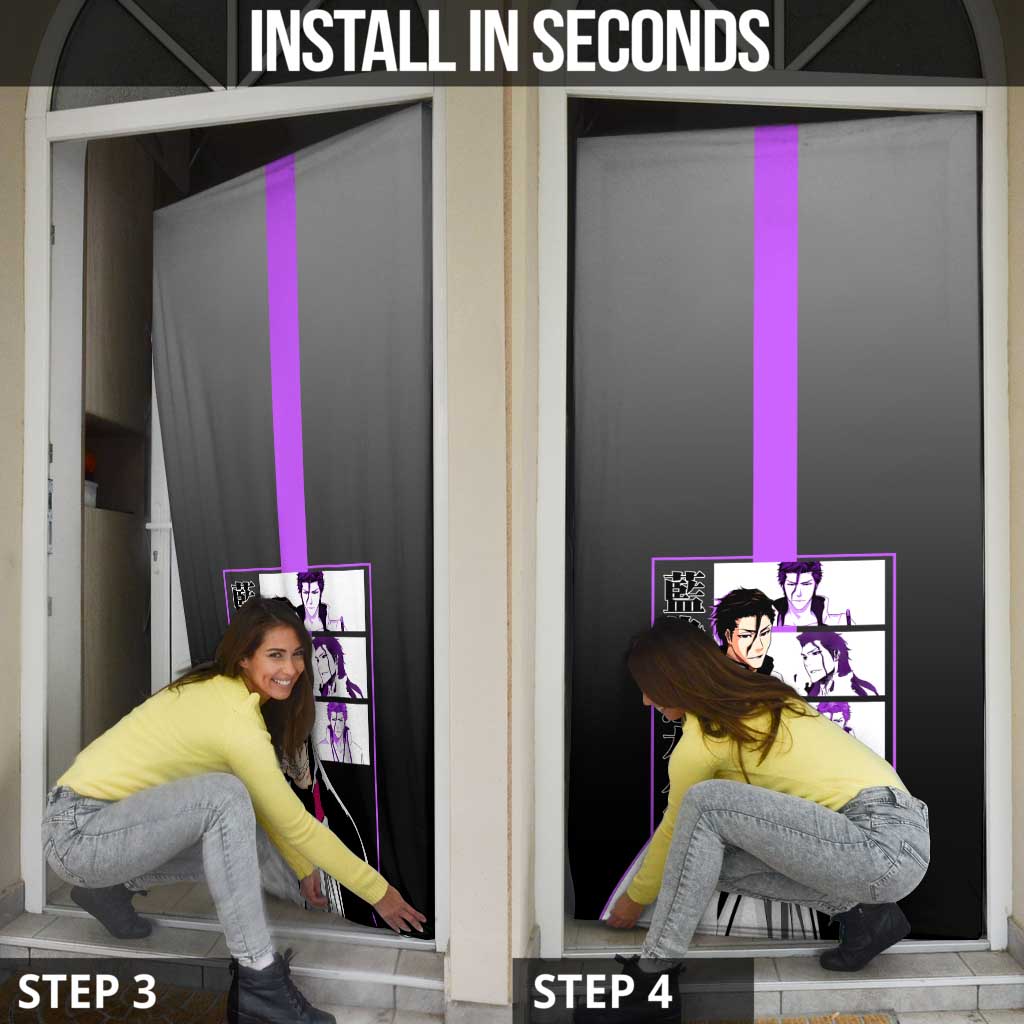Sosuke Aizen Bleach Door Cover with Cunning Pose and Strategic Design - The Mazicc