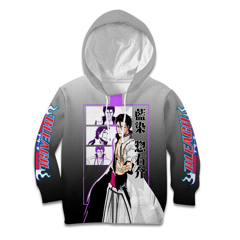 Sosuke Aizen Bleach Kid Hoodie with Cunning Pose and Strategic Design - The Mazicc
