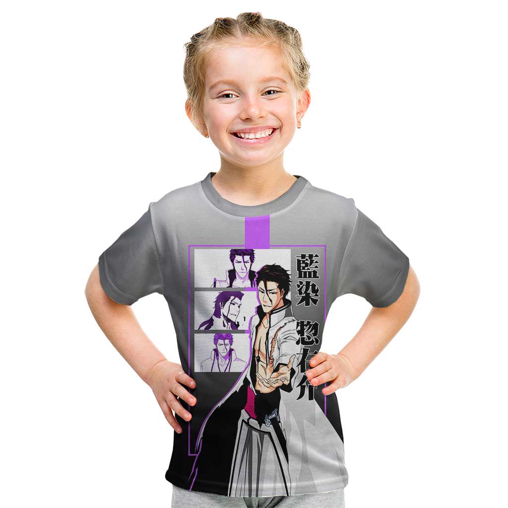 Sosuke Aizen Bleach Kid T Shirt with Cunning Pose and Strategic Design - The Mazicc