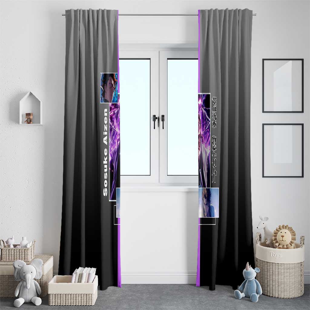 Sosuke Aizen Bleach Window Curtain with Cunning Pose and Strategic Design - The Mazicc
