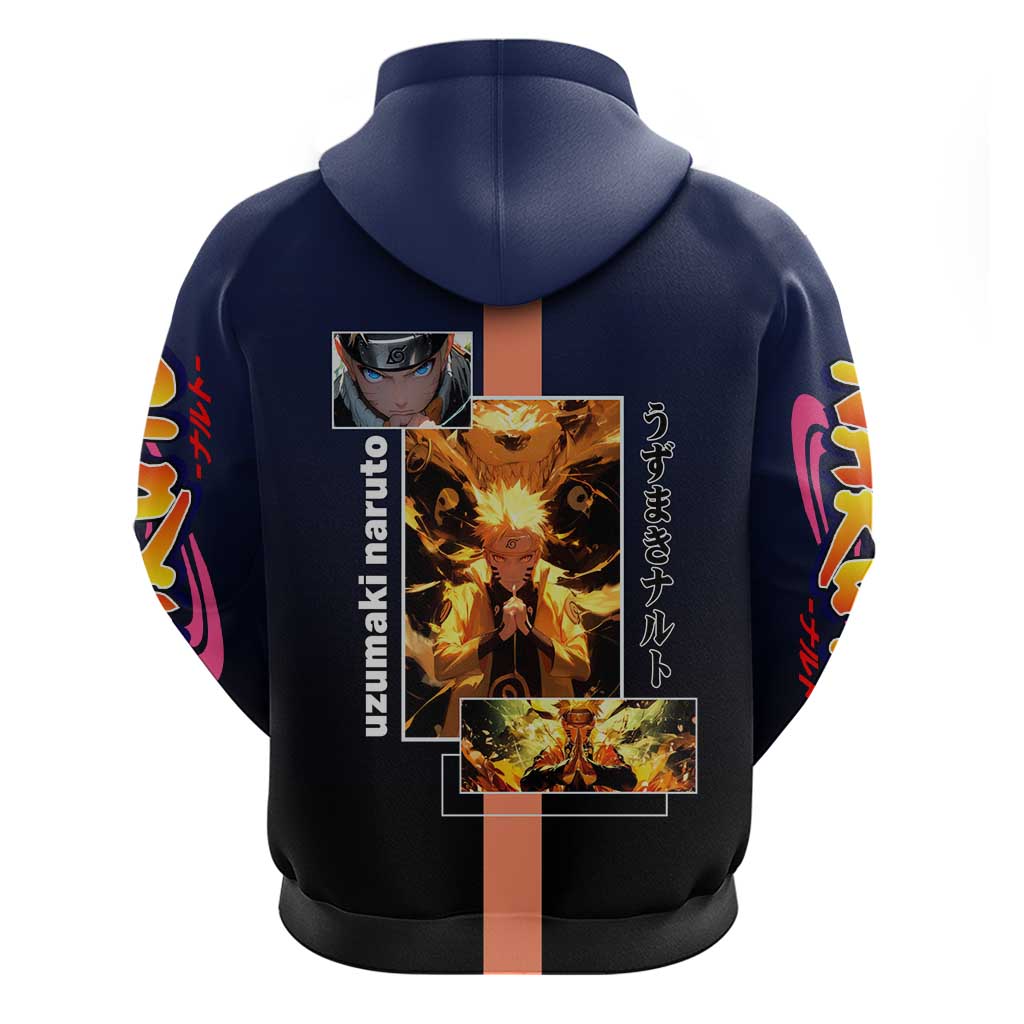 Naruto Uzumaki Naruto Hoodie with Rasengan and Energetic Ninja Pose Design - The Mazicc