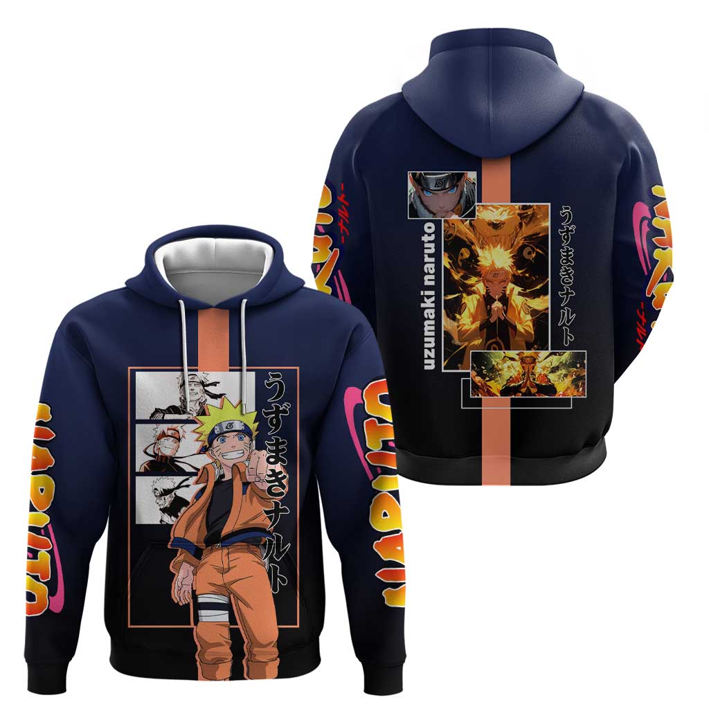 Naruto Uzumaki Naruto Hoodie with Rasengan and Energetic Ninja Pose Design - The Mazicc