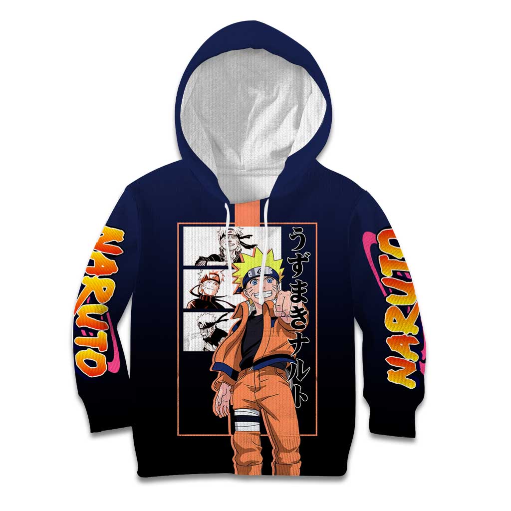 Naruto Uzumaki Naruto Kid Hoodie with Rasengan and Energetic Ninja Pose Design - The Mazicc