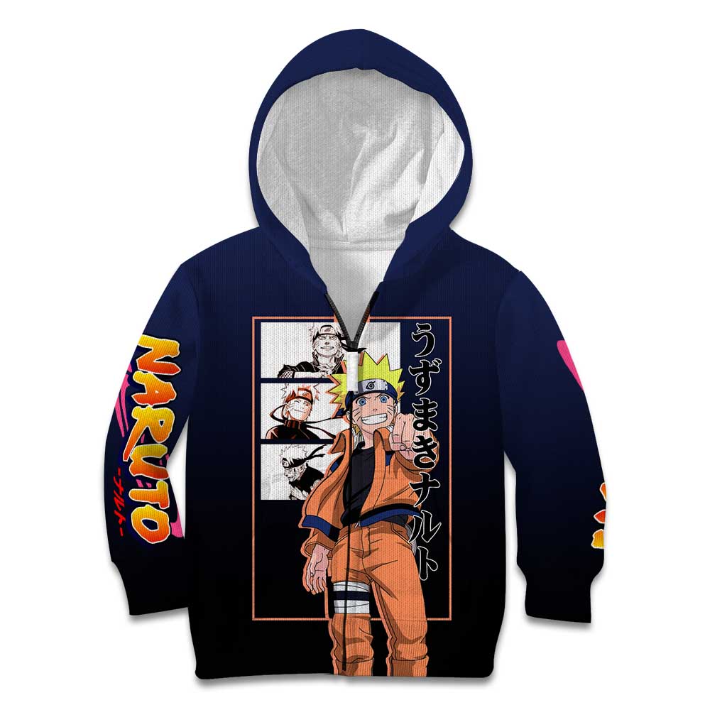 Naruto Uzumaki Naruto Kid Hoodie with Rasengan and Energetic Ninja Pose Design - The Mazicc
