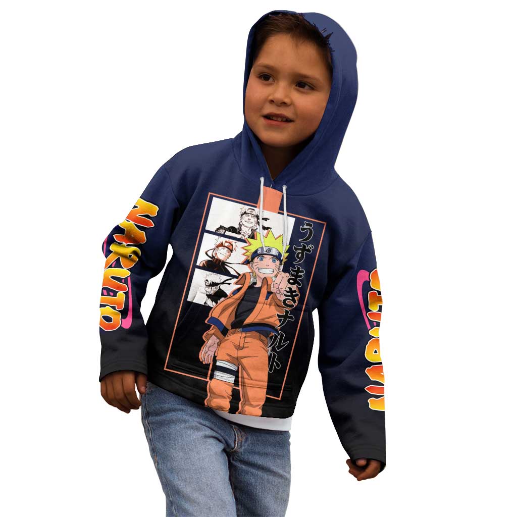 Naruto Uzumaki Naruto Kid Hoodie with Rasengan and Energetic Ninja Pose Design - The Mazicc