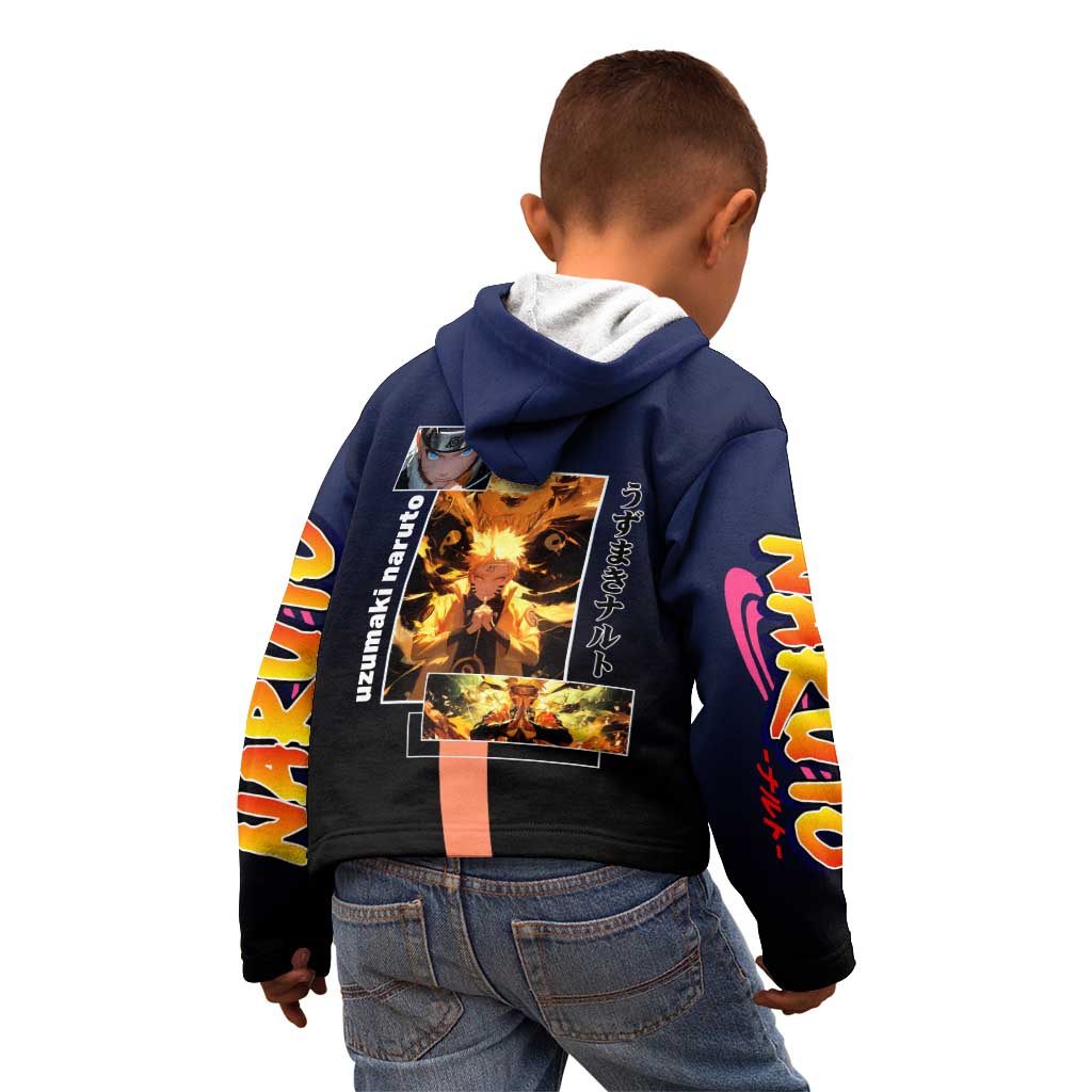 Naruto Uzumaki Naruto Kid Hoodie with Rasengan and Energetic Ninja Pose Design - The Mazicc