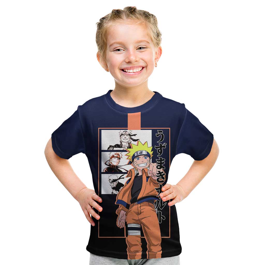 Naruto Uzumaki Naruto Kid T Shirt with Rasengan and Energetic Ninja Pose Design - The Mazicc