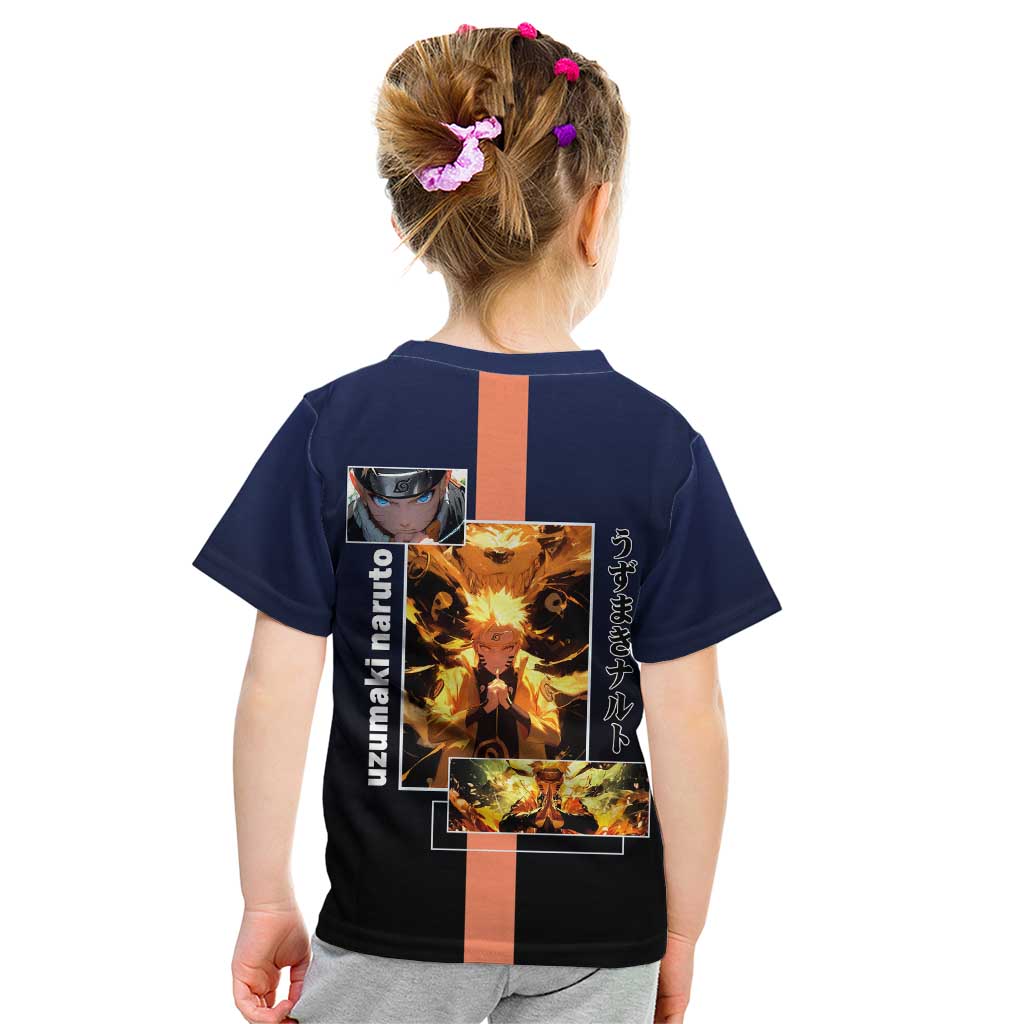 Naruto Uzumaki Naruto Kid T Shirt with Rasengan and Energetic Ninja Pose Design - The Mazicc