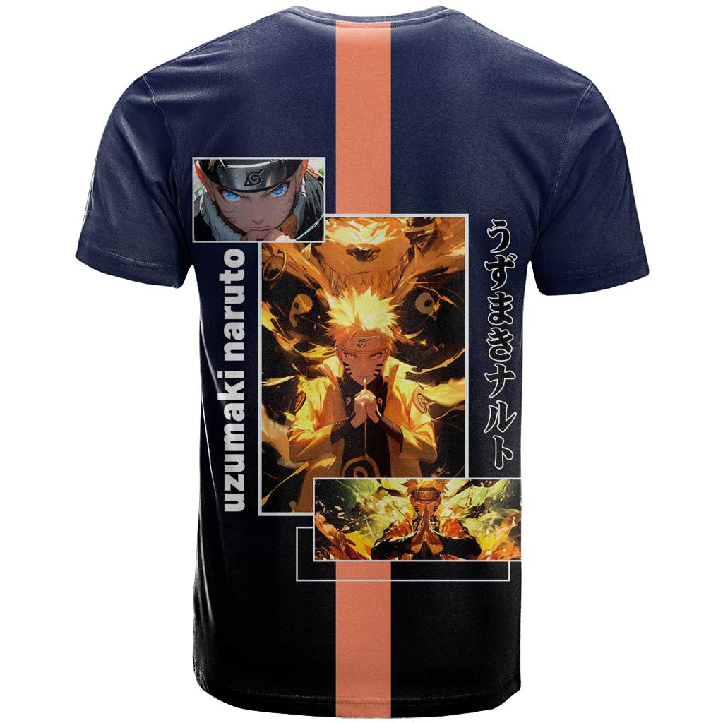Naruto Uzumaki Naruto T Shirt with Rasengan and Energetic Ninja Pose Design - The Mazicc