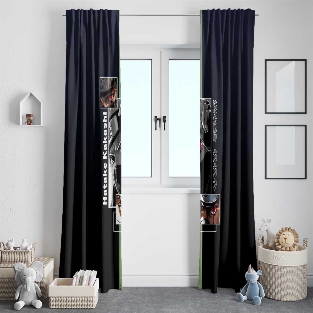 Kakashi Hatake Naruto Window Curtain with Sharingan Eye and Dynamic Ninja Pose Design - The Mazicc