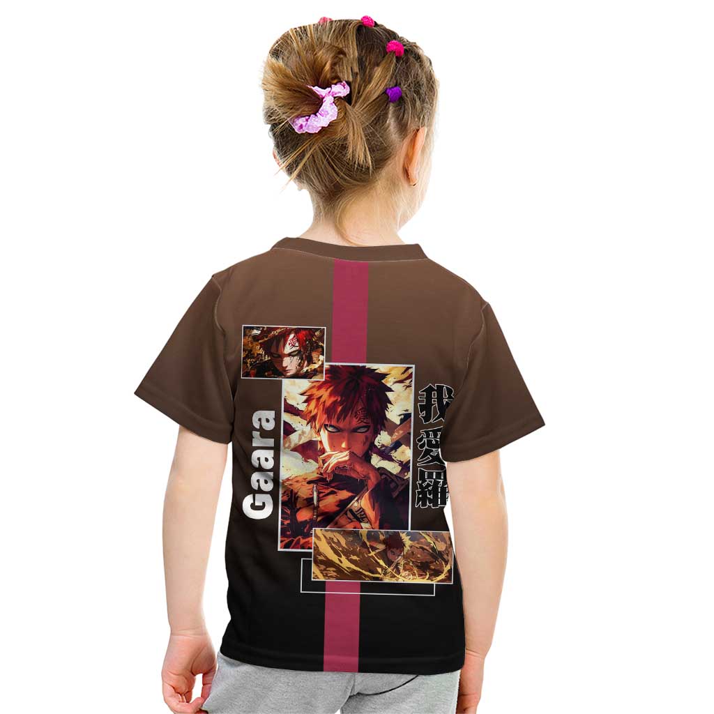 Gaara Naruto Kid T Shirt Sand Powers and Fierce Battle Pose Design - The Mazicc