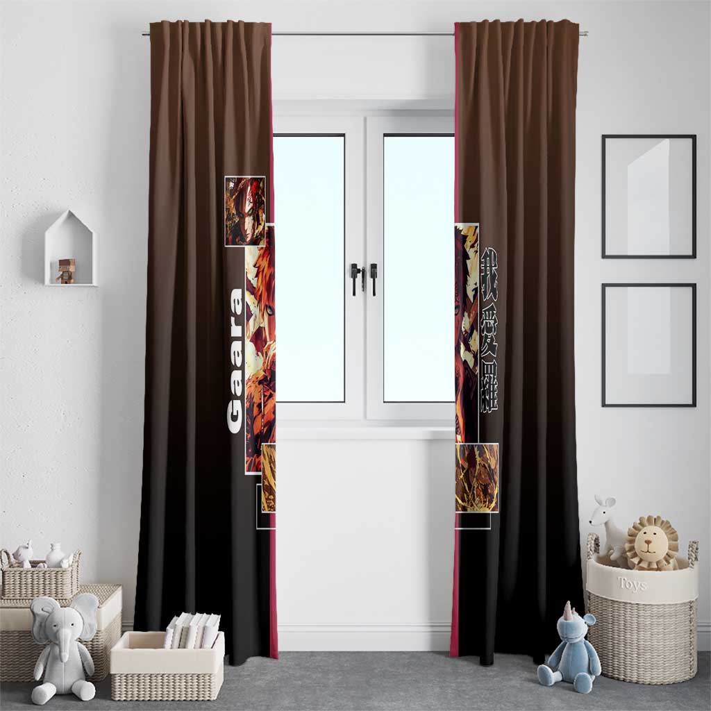 Gaara Naruto Window Curtain Sand Powers and Fierce Battle Pose Design - The Mazicc