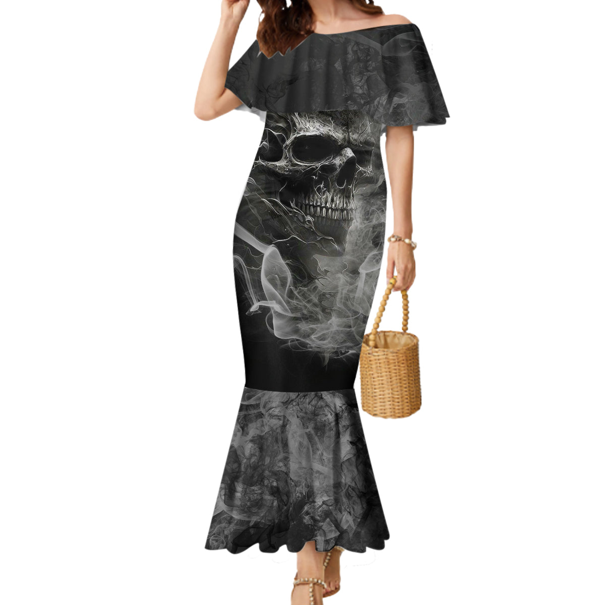 hello-darkness-my-old-friend-skull-mermaid-dress
