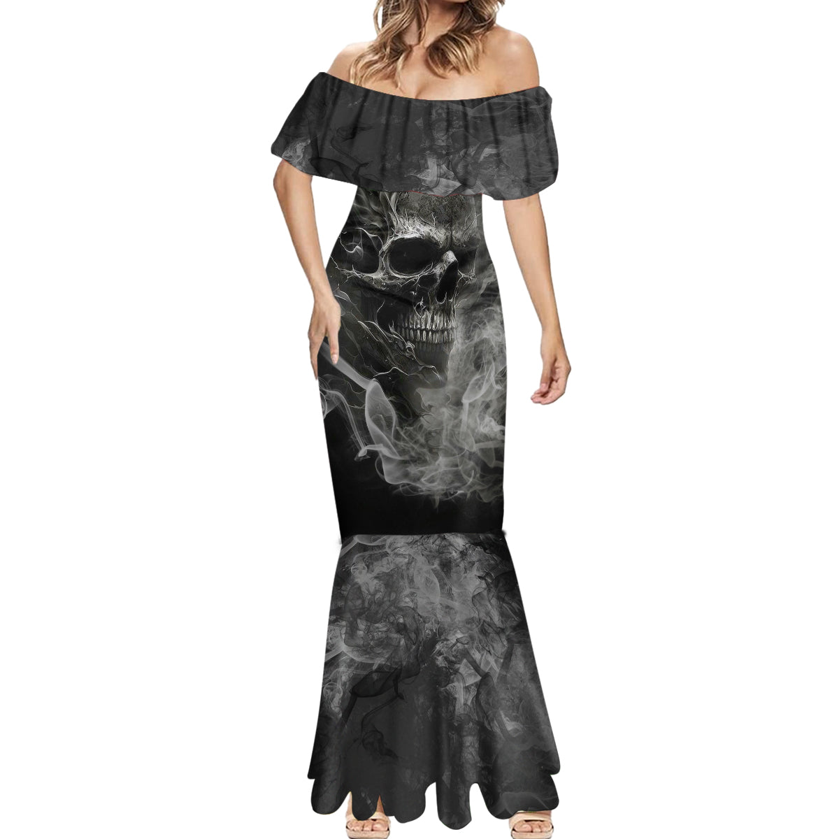 hello-darkness-my-old-friend-skull-mermaid-dress