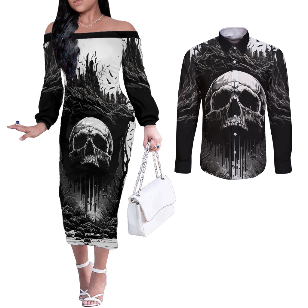 if-i-stand-alone-i-know-im-with-someone-i-can-trust-skull-couples-matching-off-the-shoulder-long-sleeve-dress-and-long-sleeve-button-shirts